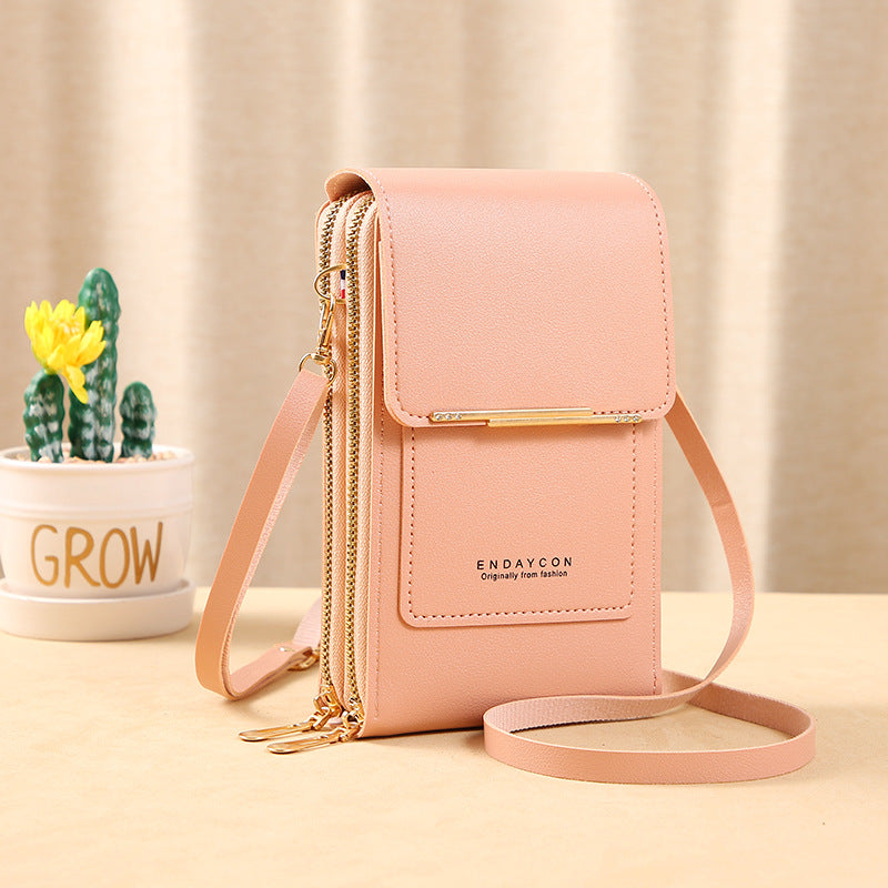 Women's RFID Leather Handbag – PU Leather, Waterproof Phone Pocket & Crossbody Strap