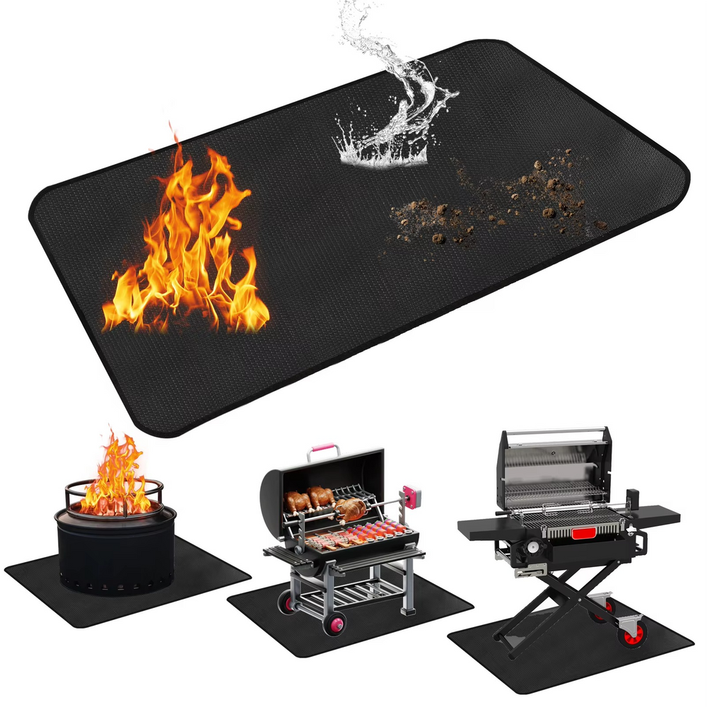 BBQ Grill Mat – Protects Patio from Grease & Sparks, Non-Slip, 2 Sizes