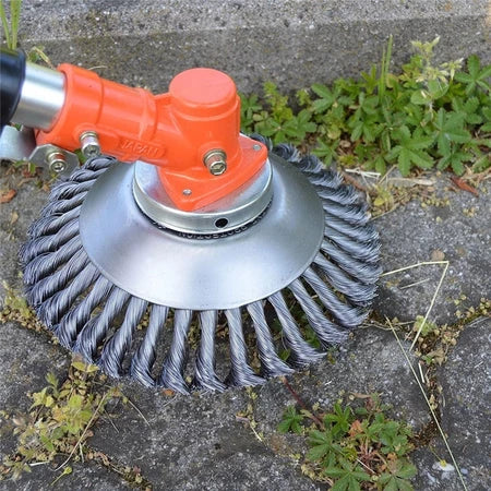 Steel Wire Brush Trimmer Head – 36 Carbon Steel Wires, Universal Fit & 15cm