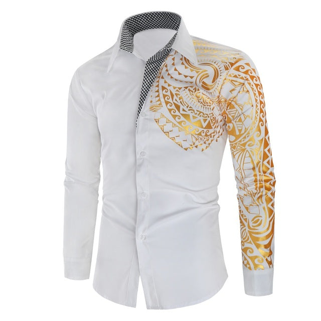 Darius – Men's Shirt with Gold Details