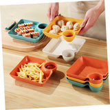 Enhanced Product Title: "Dip-Teller mit Integriertem Soßenfach – Perfekt für Sauberes Genießen ohne Kleckern" 

This title maintains the original product's key features while adding keywords that improve searchability and appeal.