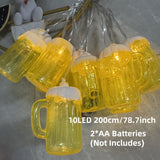 2-Pack LED Beer Mug String Lights - LichterBier Oktoberfest 2025