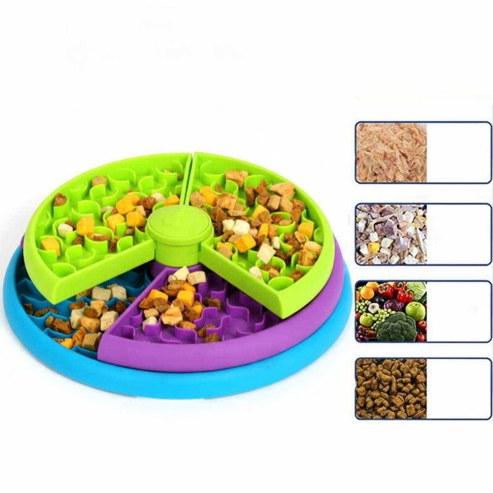 Slow Feeder Dog Bowl – Interactive Puzzle, Healthy Eating & Food Dish