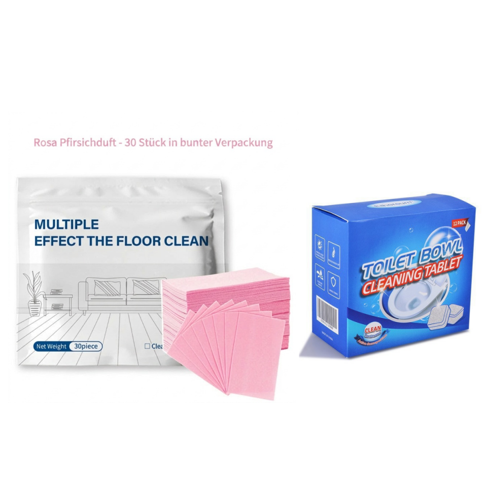 Concentrated Floor Cleaning Tablets – 30-Pack, 5 Colors & Multi-Surface