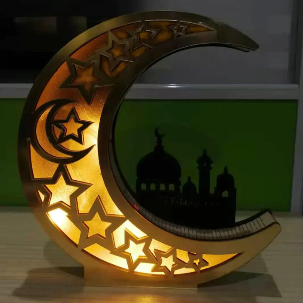 Festive LunarShine Moon-Shaped LED Lamp - Ambient Night Light for Home Decor
