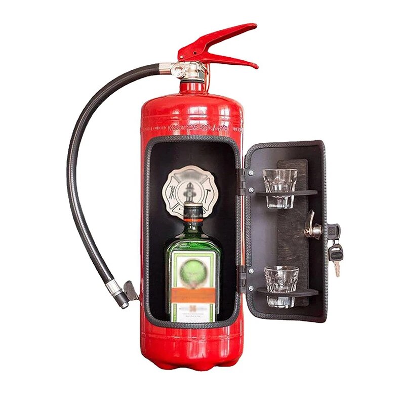 BlazeVault Hidden Bottle Storage - Fire Extinguisher Design