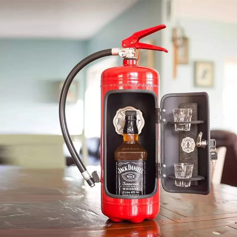 BlazeVault Hidden Bottle Storage - Fire Extinguisher Design