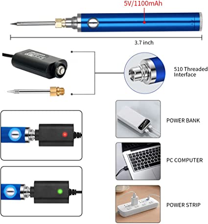 Cordless Soldering Iron – USB Rechargeable, Fast Heating & Adjustable Temperature