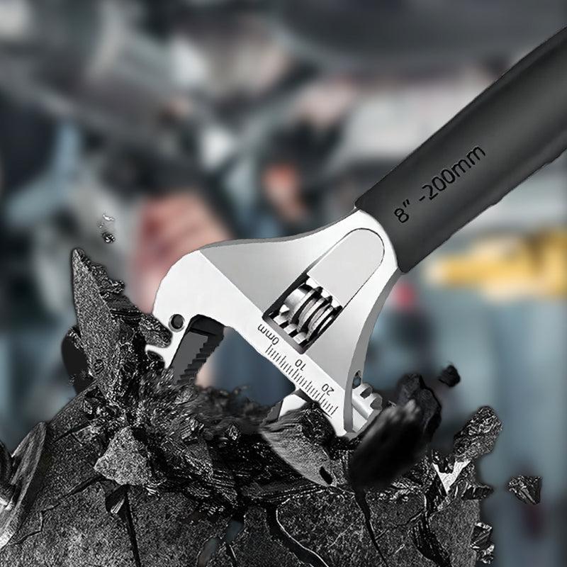 Adjustable Ratchet Wrench – Self-Tightening, Non-Slip TPR Grip, 20/25/30cm