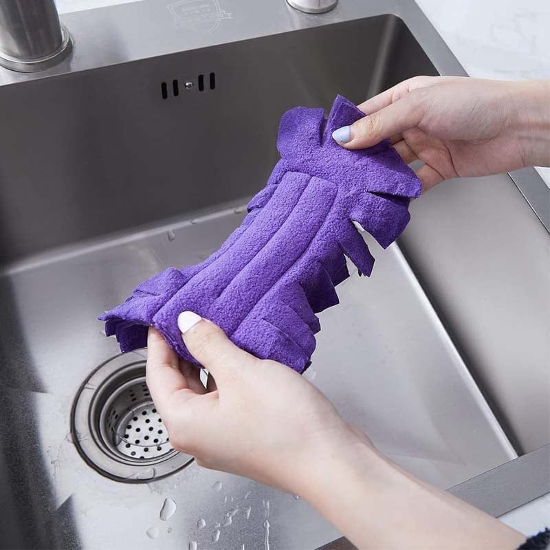 360° Chenille Microfiber Duster – Washable, Wet & Dry, 5 Refills with Handle