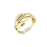 Premium Fidget Ring - Stress Relief Spinner Ring for Anxiety & Focus - Adjustable Comfort Fit