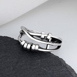 Premium Fidget Ring - Stress Relief Spinner Ring for Anxiety & Focus - Adjustable Comfort Fit