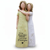 Mothers Day Figurine Mom Daughter Love Sculpture Gift Decor