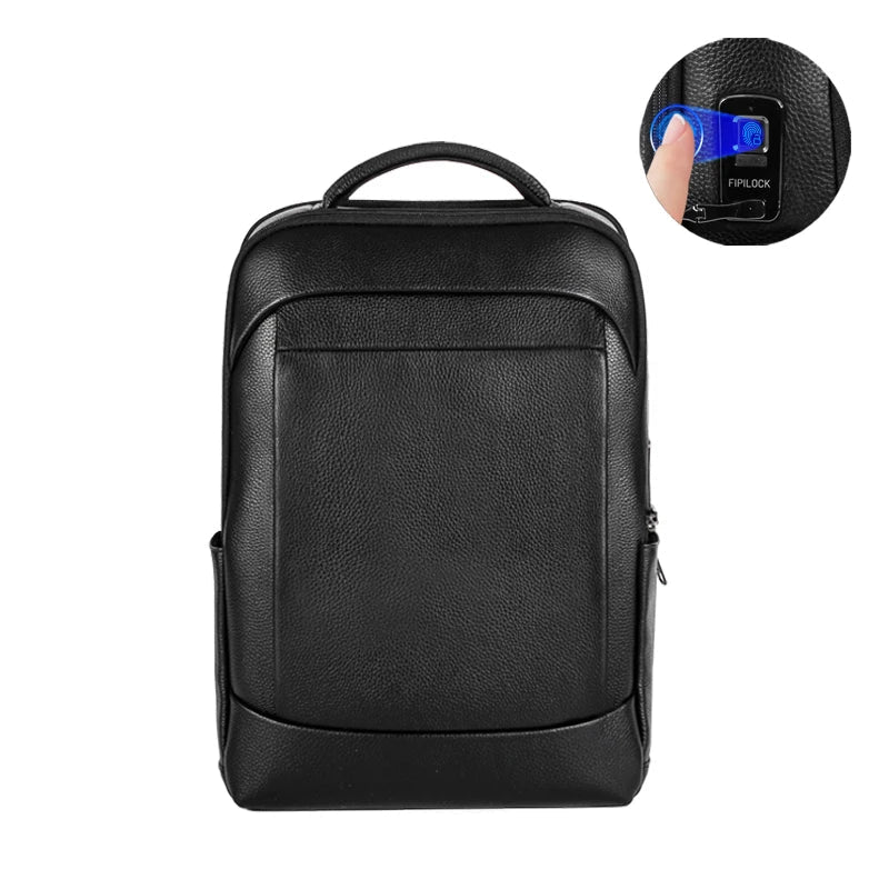 Men's Anti-Theft Large-Capacity Business Laptop Backpack with Fingerprint Lock - Secure & Stylish Travel Bag