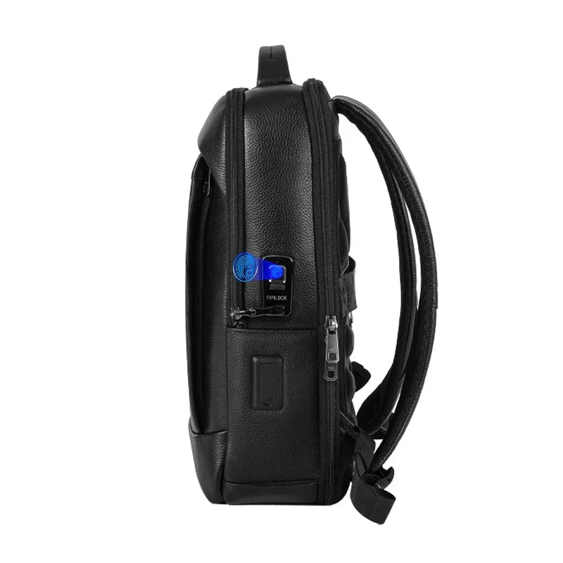 Men's Anti-Theft Large-Capacity Business Laptop Backpack with Fingerprint Lock - Secure & Stylish Travel Bag