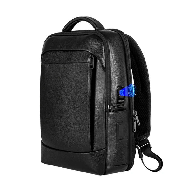 Men's Anti-Theft Large-Capacity Business Laptop Backpack with Fingerprint Lock - Secure & Stylish Travel Bag