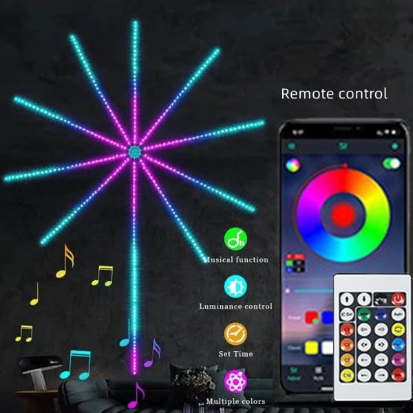 Exploding Star LED String Lights - Vibrant Decorative Lighting for Home, Parties & Events