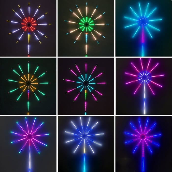 Exploding Star LED String Lights - Vibrant Decorative Lighting for Home, Parties & Events