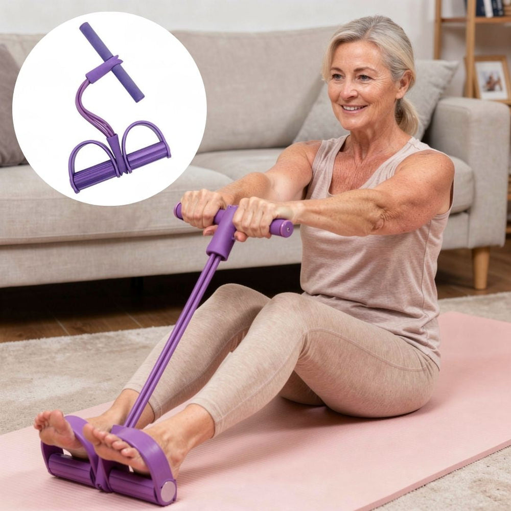 Pull Rope Exercise Trainer – Foot Straps, Full-Body Resistance & Portable Home Workout