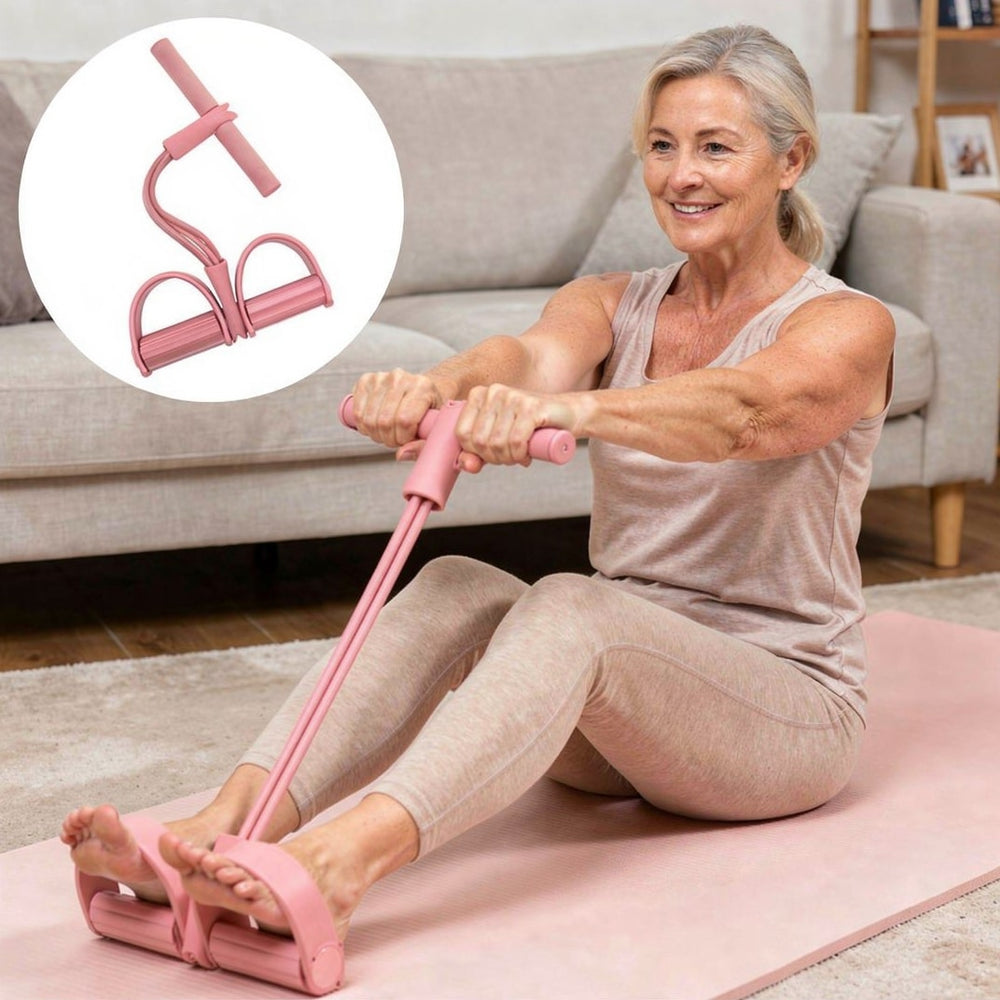 Pull Rope Exercise Trainer – Foot Straps, Full-Body Resistance & Portable Home Workout
