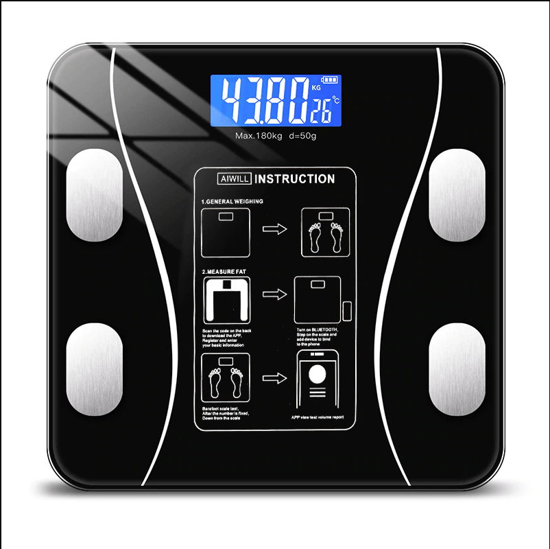Smart Body Fat Scale – App Sync, 11 Metrics & 180kg Capacity