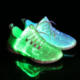 Orion Flashing LED Fiber Optic Sneakers for Kids & Adults - Light-Up Glow Shoes for Parties & Nighttime Fun