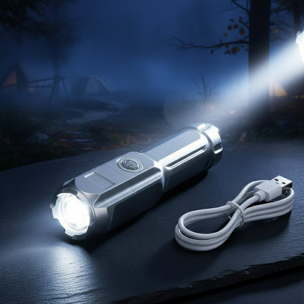**FLASHMAX 100,000LM Waterproof LED Torch - Ultra Bright, Durable & Rechargeable Flashlight for Outdoor Adventures**