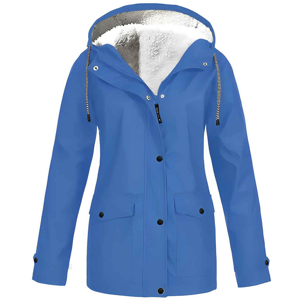 Fleece Lined Women's Rain Jacket - WarmWarder