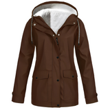 Fleece Lined Women's Rain Jacket - WarmWarder