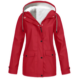 Fleece Lined Women's Rain Jacket - WarmWarder