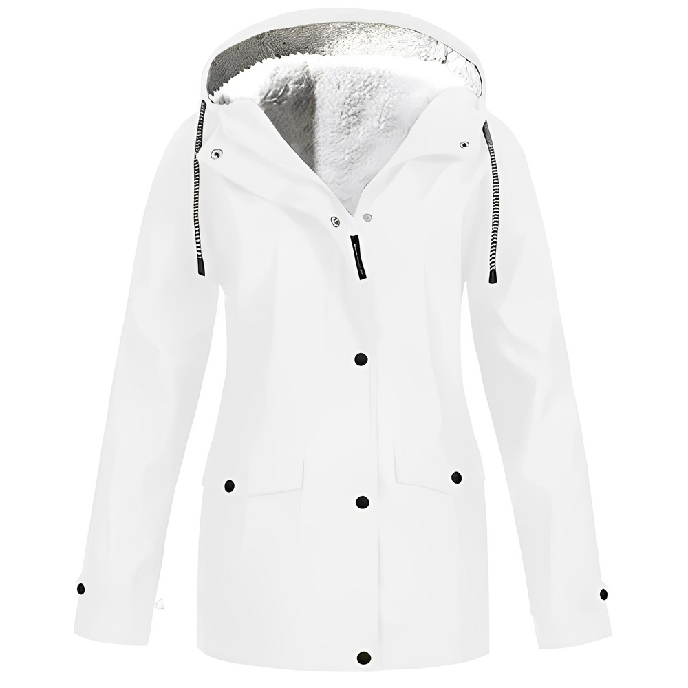 Fleece Lined Women's Rain Jacket - WarmWarder