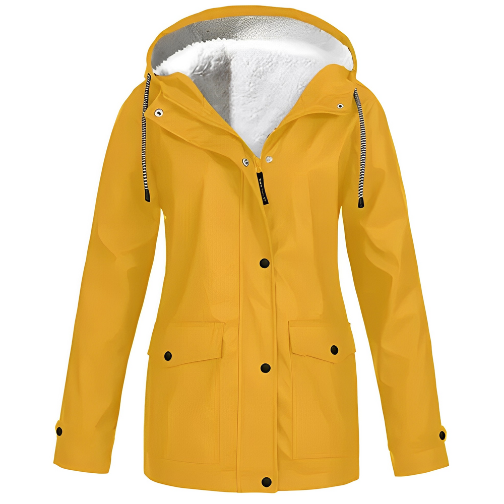 Fleece Lined Women's Rain Jacket - WarmWarder