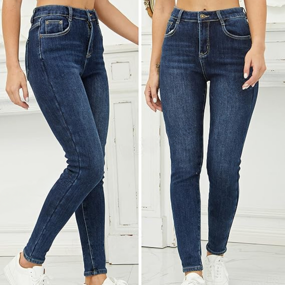 Women's Fleece-Lined Thermal Jeans - Hannah | Cozy & Warm Winter Denim