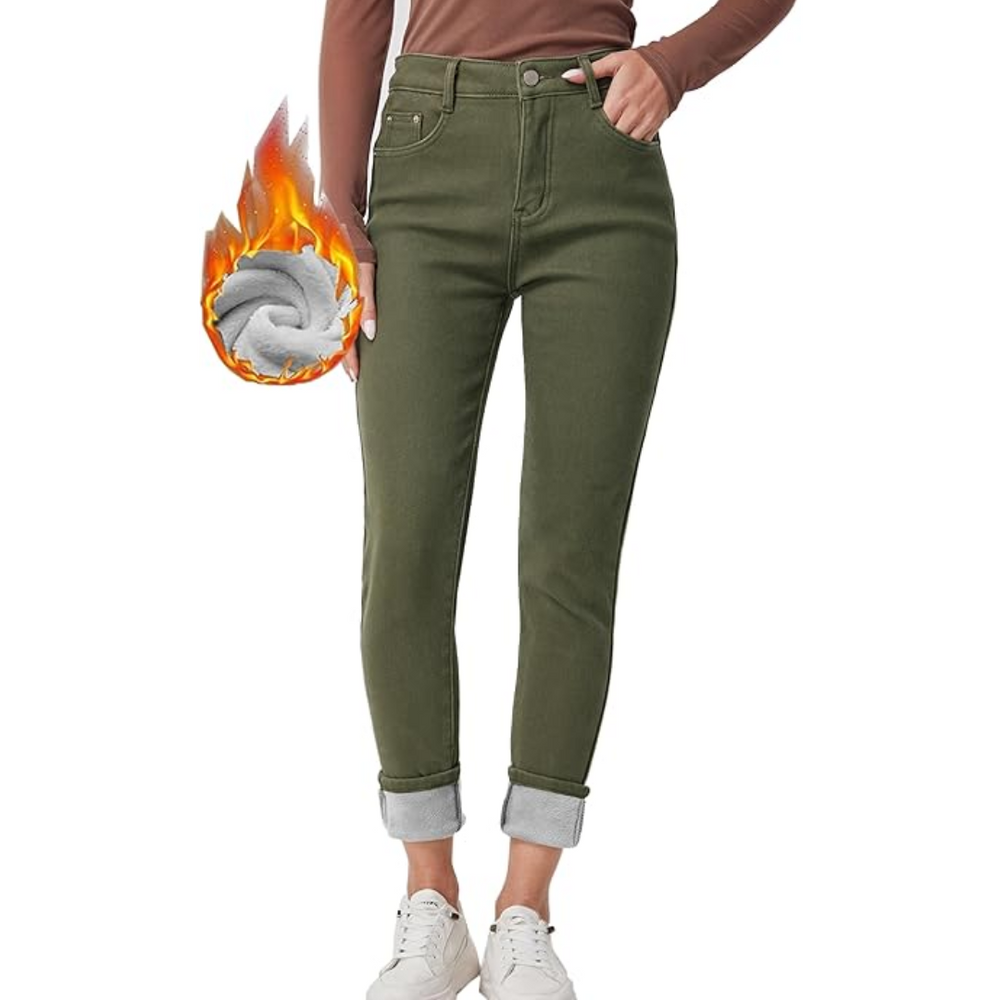 Women's Fleece-Lined Thermal Jeans - Hannah | Cozy & Warm Winter Denim