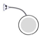 LED Makeup Mirror – 10x Magnification, Flexible Gooseneck & Suction Cup
