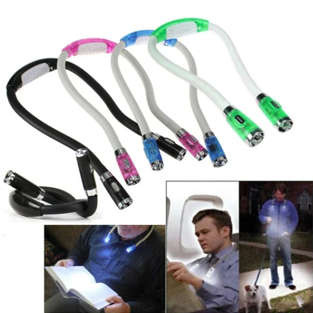 Adjustable LED Neck Lamp for Hands-Free Knitting, Crocheting & Reading – Flexible Craft Lighting Solution