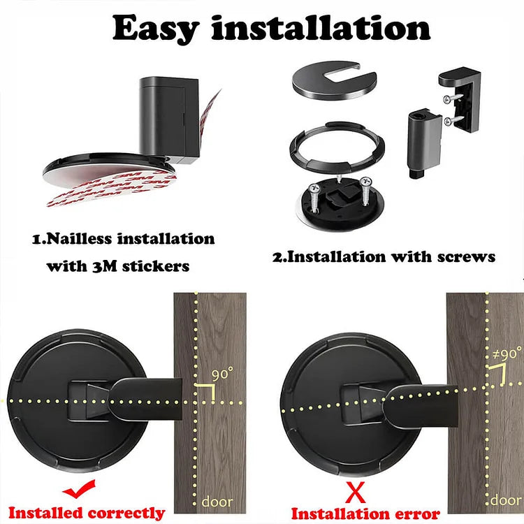 Heavy-Duty Mechanical Floor Door Holder | Durable, Adjustable Door Stop for Home & Office Use