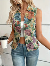 Flower Cardigan with Buttons | Comfortable Knitting