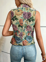 Flower Cardigan with Buttons | Comfortable Knitting