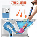 FLOWMAX High-Pressure Toilet Plunger - Rapid Clog Removal Tool for Effective Bathroom Drain Cleaning