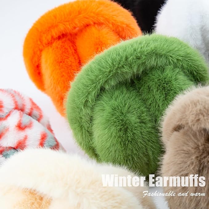 Fluffy Foldable Faux Fur Winter Ear Warmers - Cozy FauxSnugs for Ultimate Warmth & Style
