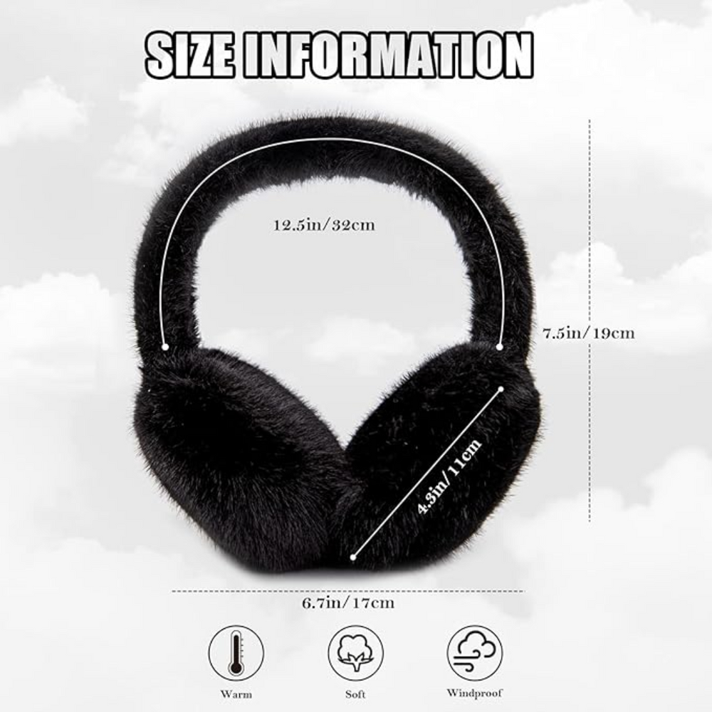 Fluffy Foldable Faux Fur Winter Ear Warmers - Cozy FauxSnugs for Ultimate Warmth & Style