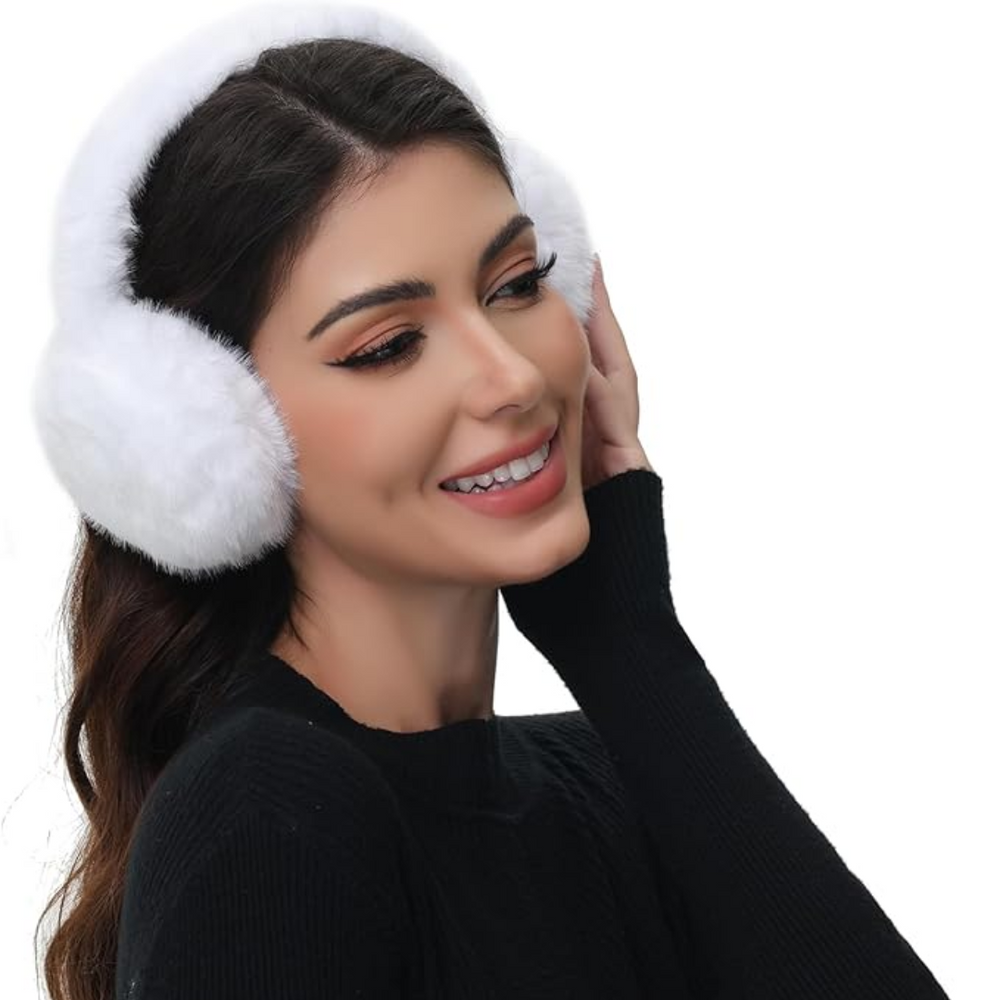 Fluffy Foldable Faux Fur Winter Ear Warmers - Cozy FauxSnugs for Ultimate Warmth & Style