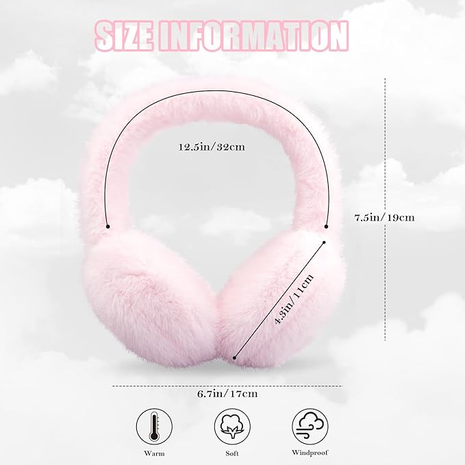 Fluffy Foldable Faux Fur Winter Ear Warmers - Cozy FauxSnugs for Ultimate Warmth & Style