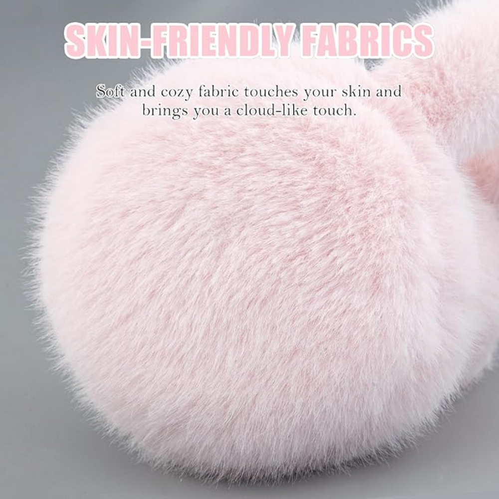 Fluffy Foldable Faux Fur Winter Ear Warmers - Cozy FauxSnugs for Ultimate Warmth & Style