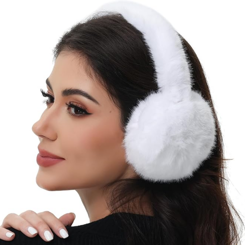 Fluffy Foldable Faux Fur Winter Ear Warmers - Cozy FauxSnugs for Ultimate Warmth & Style