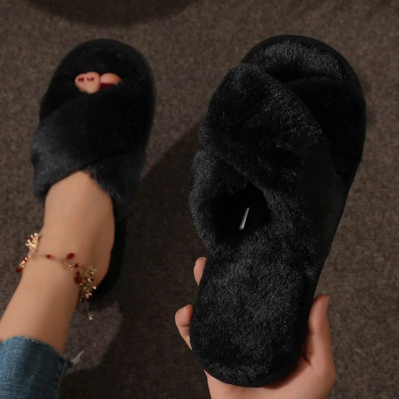 Cozy Fluffy Slippers with Soft Sole & Non-Slip Grip for Ultimate Comfort