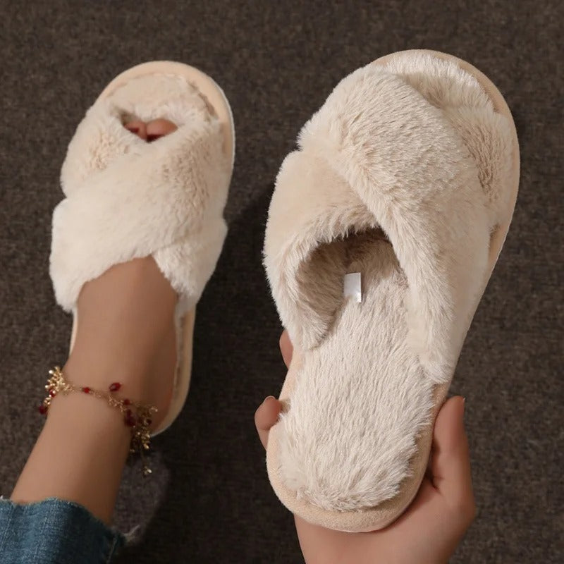 Cozy Fluffy Slippers with Soft Sole & Non-Slip Grip for Ultimate Comfort