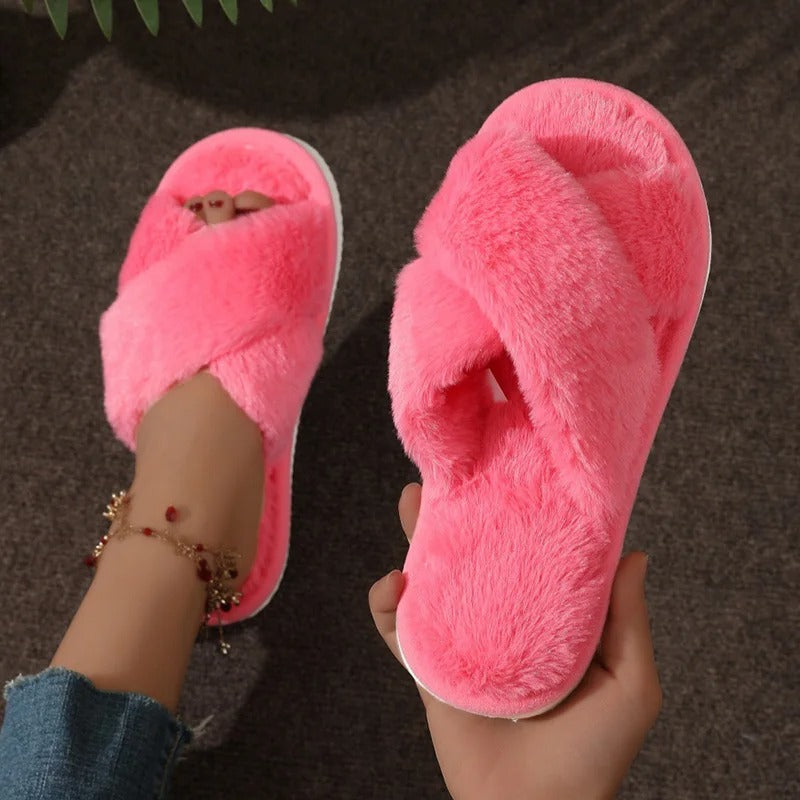 Cozy Fluffy Slippers with Soft Sole & Non-Slip Grip for Ultimate Comfort