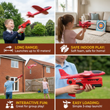 Foam Airplane Launcher – Push-Button Launch, Interactive Play & Outdoor Coordination